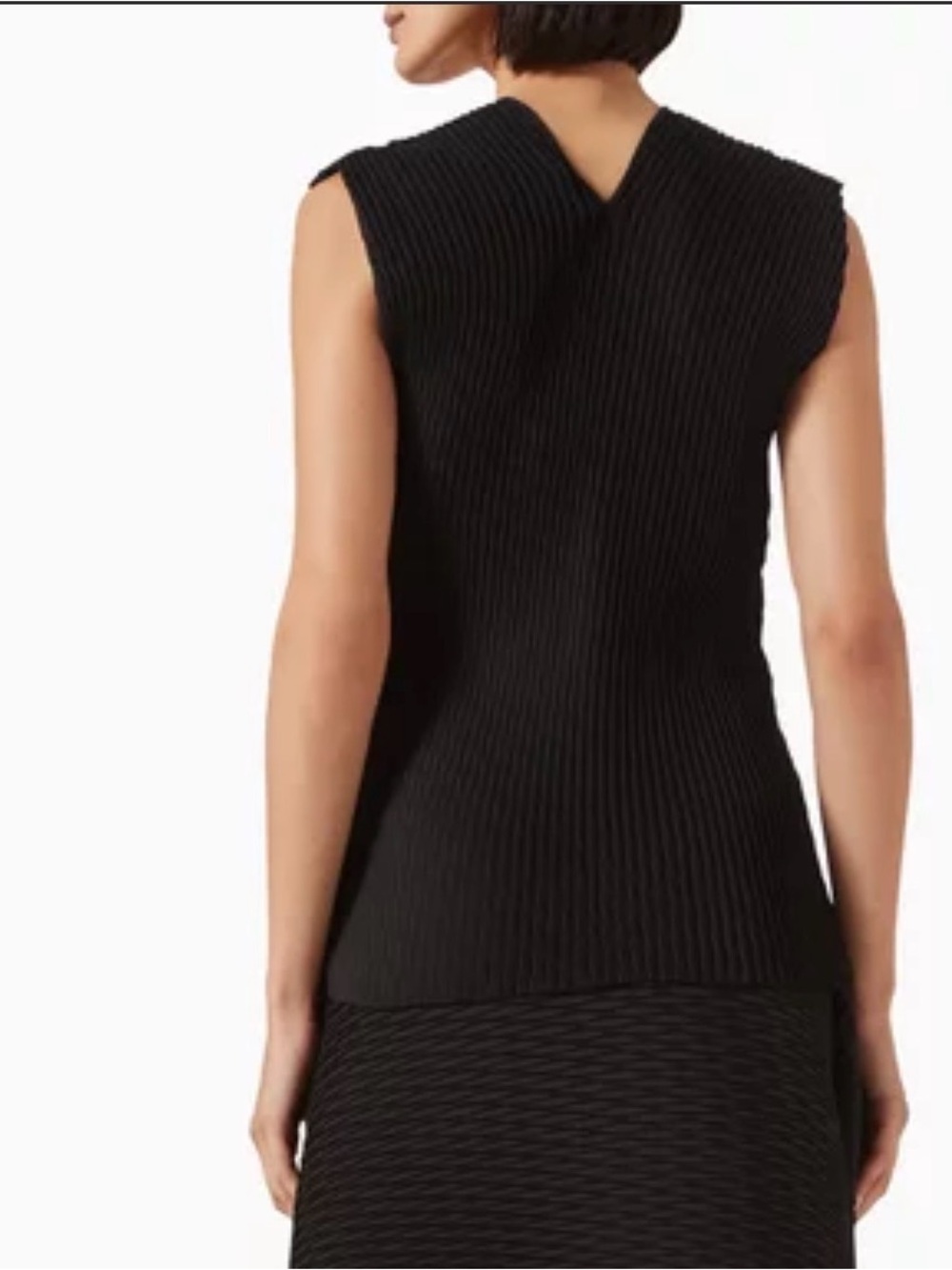 COS SET black polyester recycled pleated Size 2 - Picture 2 of 14